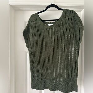 Old Navy Olive Open-Weave Sweater Top
